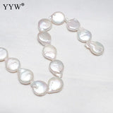 Freshwater Pearl Beads Flat Round Natural 13-14mm