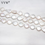 Freshwater Pearl Beads Flat Round Natural 13-14mm
