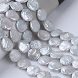 Freshwater Pearl Beads Flat Round Natural 18-20mm Per Strand