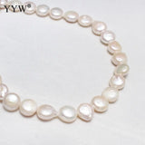 Freshwater Pearl Beads Flat Round Natural 8-9mm 15.3 Inch Strand