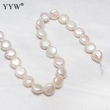 Freshwater Pearl Beads Flat Round Natural 8-9mm 15.3 Inch Strand
