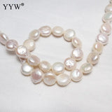 Freshwater Pearl Beads Flat Round Natural 8-9mm 15.3 Inch Strand