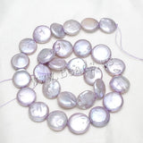 Cultured Freshwater Pearl Beads Button 13mm 14.7 Inch Strand