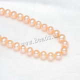 7-8mm Pink Potato Pearl Beads 15.7" Strand