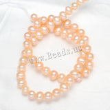 7-8mm Pink Potato Pearl Beads 15.7" Strand
