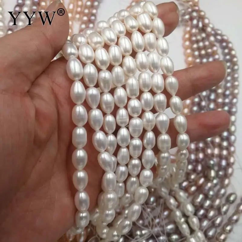 Cultured Rice Freshwater Pearl Beads 2-9mm Strand Diy Jewelry Making