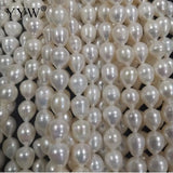 Cultured Rice Freshwater Pearl Beads Tear Drop Rain Drop Water Drop 9x11mm