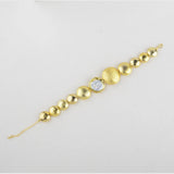 Cultured Coin Keshi Pearl Bracelet Brushed Bead Jewelry