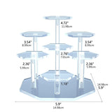 Acrylic Cupcake Stand Jewelry Display Risers Set Removable Shelves