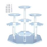 Acrylic Cupcake Stand Jewelry Display Risers Set Removable Shelves