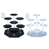 Acrylic Cupcake Stand Jewelry Display Risers Set Removable Shelves