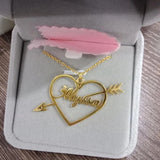 Cupid Arrow Heart Necklace High Pendant Wedding Jewelry