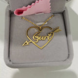 Cupid Arrow Heart Necklace High Pendant Wedding Jewelry