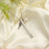 Cupronickel Chain Cylindrical Urn Ashes Keepsake Jewelry