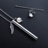 Cupronickel Chain Cylindrical Urn Ashes Keepsake Jewelry