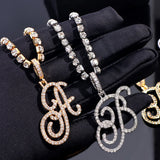 CZ Initial Name Letter Anklet Bracelet Women Crystal Tennis Chain Foot Jewelry
