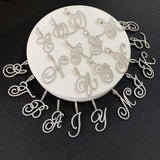 Cursive Name Pendant Necklace CZ Iced Out Choker HipHop Jewelry