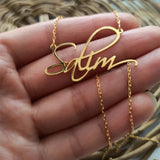 Cursive Name Necklace Stainless Steel Nameplate Necklace for Women Girls