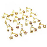 Zircon Plated Pendant Moon Stars Animal Charms DIY Earring Necklace