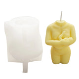 Curvy Women Silicone Mold Holding Babies, DIY Candle and Plaster Molds