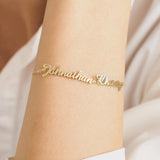 Personalised Names Bracelet Stainless Steel Charm Jewelry Gift