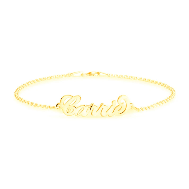Personalised Names Bracelet Stainless Steel Charm Jewelry Gift