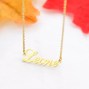 Kids Nameplate Choker Necklaces Stainless Steel Necklace