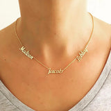 Kids Nameplate Choker Necklaces Stainless Steel Necklace