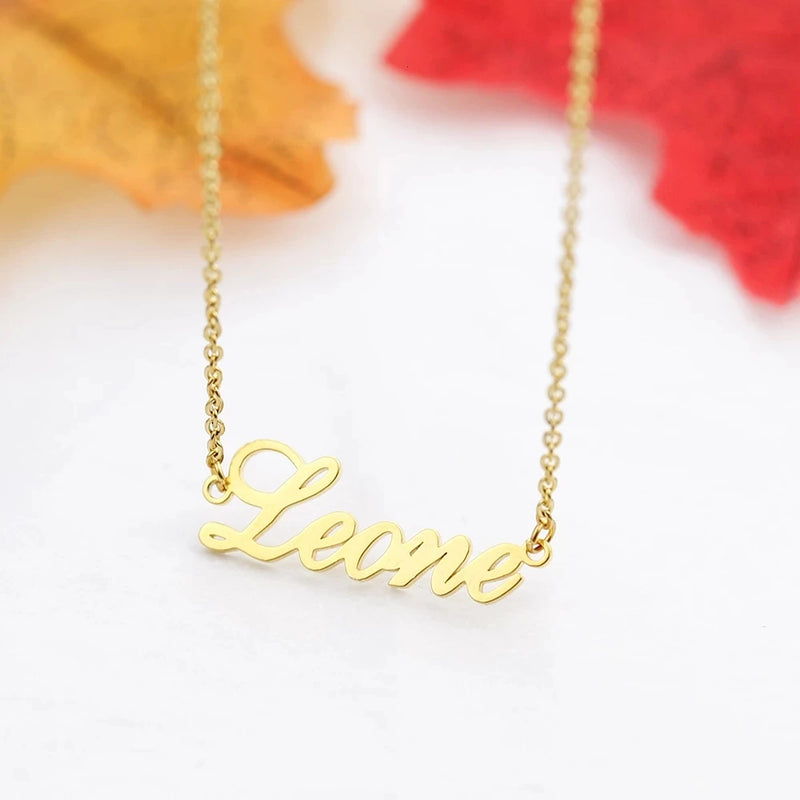 Kids Personalized Nameplate Choker Necklace Stainless Steel