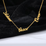 Family Numbers Nameplate Pendant Necklace Jewelry Mom Dad