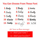 Family Numbers Nameplate Pendant Necklace Jewelry Mom Dad
