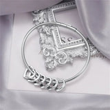 Personalized Family Member Name Bracelet Stainless Steel Pendant with Heart