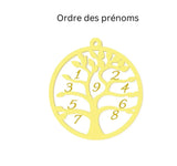 Family Tree Necklace Stainless Steel Pendant