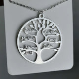 Family Tree Necklace Stainless Steel Pendant