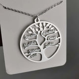 Family Tree Necklace Stainless Steel Pendant
