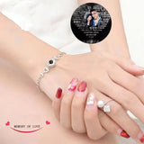 100 Languages I Love You Heart Diamond Nano Projection Braided Bracelets