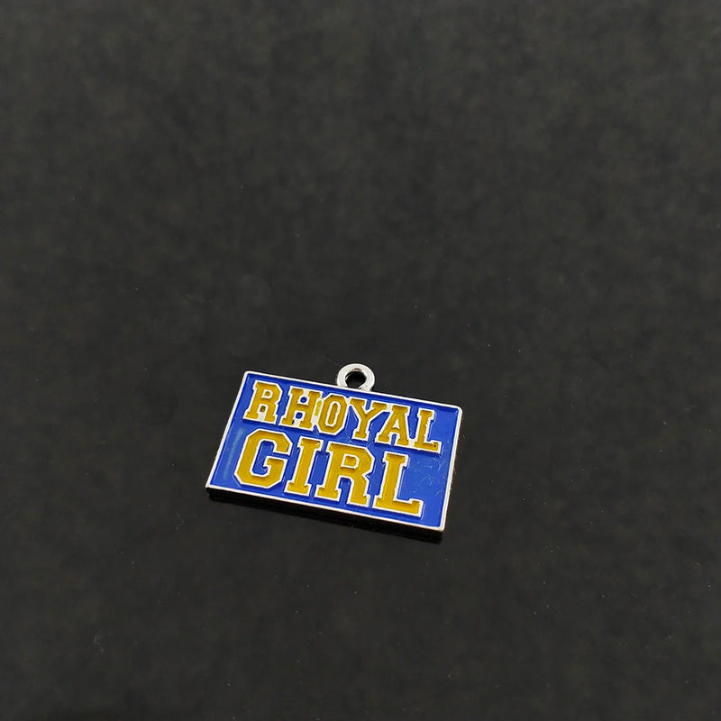 10Pcs Greek Sorority Enamel Letter Charm Pendant Jewelry