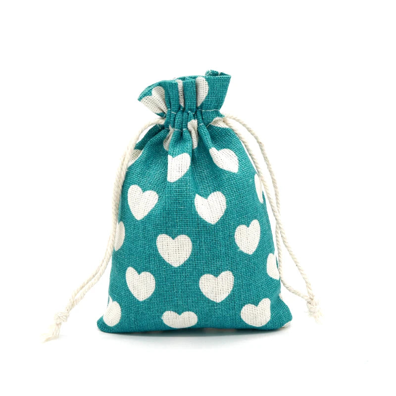 10x14cm Drawstring Bags Jewelry Soap Pouch Linen Cotton Bag 10pcs/lot
