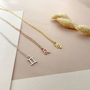 12 Constellation Pendant Necklace Stainless Steel Necklace