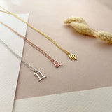 12 Constellation Pendant Necklace Stainless Steel Necklace