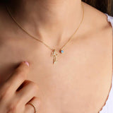12 Month Flower Birthstone Necklace Stainless Steel