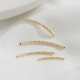 14K Wrapped Faceted Threaded Elbow Straight Pipe Bracelet