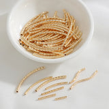 14K Wrapped Faceted Threaded Elbow Straight Pipe Bracelet