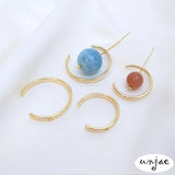 14K Light C-Shaped Bead Hanging Ring Set DIY Necklace Jewelry