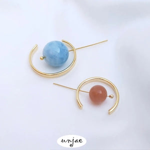 14K Light C-Shaped Bead Hanging Ring Set DIY Necklace Jewelry