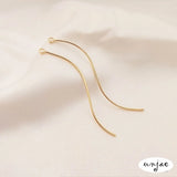 14K Smooth S-Shape Pendant Ear Line DIY Accessories