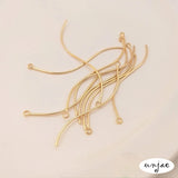 14K Smooth S-Shape Pendant Ear Line DIY Accessories