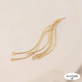 14K Smooth S-Shape Pendant Ear Line DIY Accessories