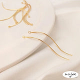 14K Smooth S-Shape Pendant Ear Line DIY Accessories