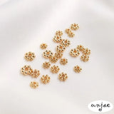 14K Snowflake DIY Jewelry Spacer Loose Bead Material